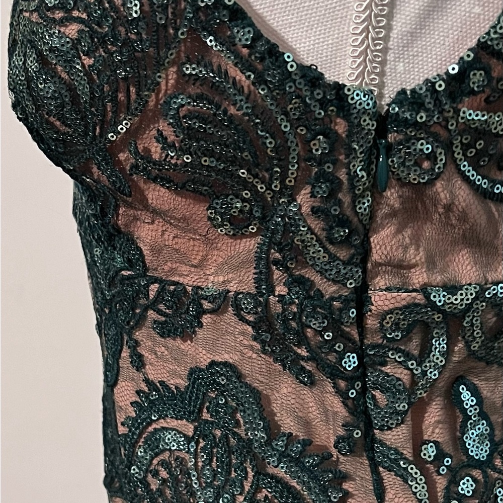 Cache Emerald Sequin Dress - image 8